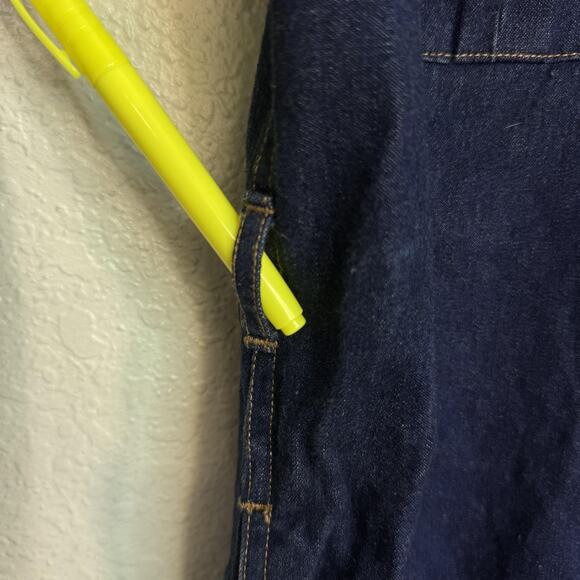 Vintage Calvin Klein Denim Dress Womens Medium Shirtdress Corduroy Chore Barn - Picture 9 of 13